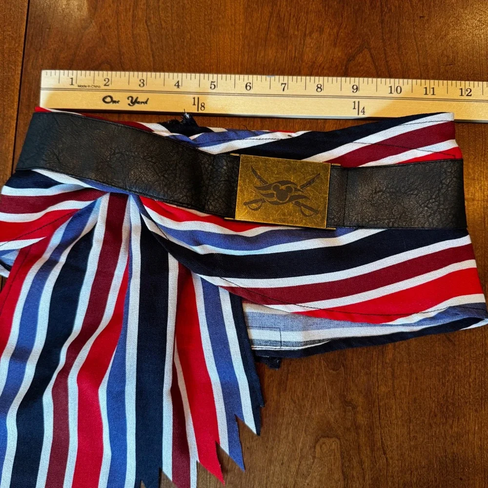 Disney Cruise Line Belt Kids OS Multi Pirate Night Costume Sash Buckle Accessory